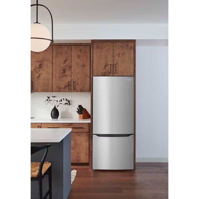 Frigidaire Gallery 30 in. 20.3 cu. ft. Bottom Freezer Refrigerator with Internal Water Dispenser - Stainless Steel, , hires