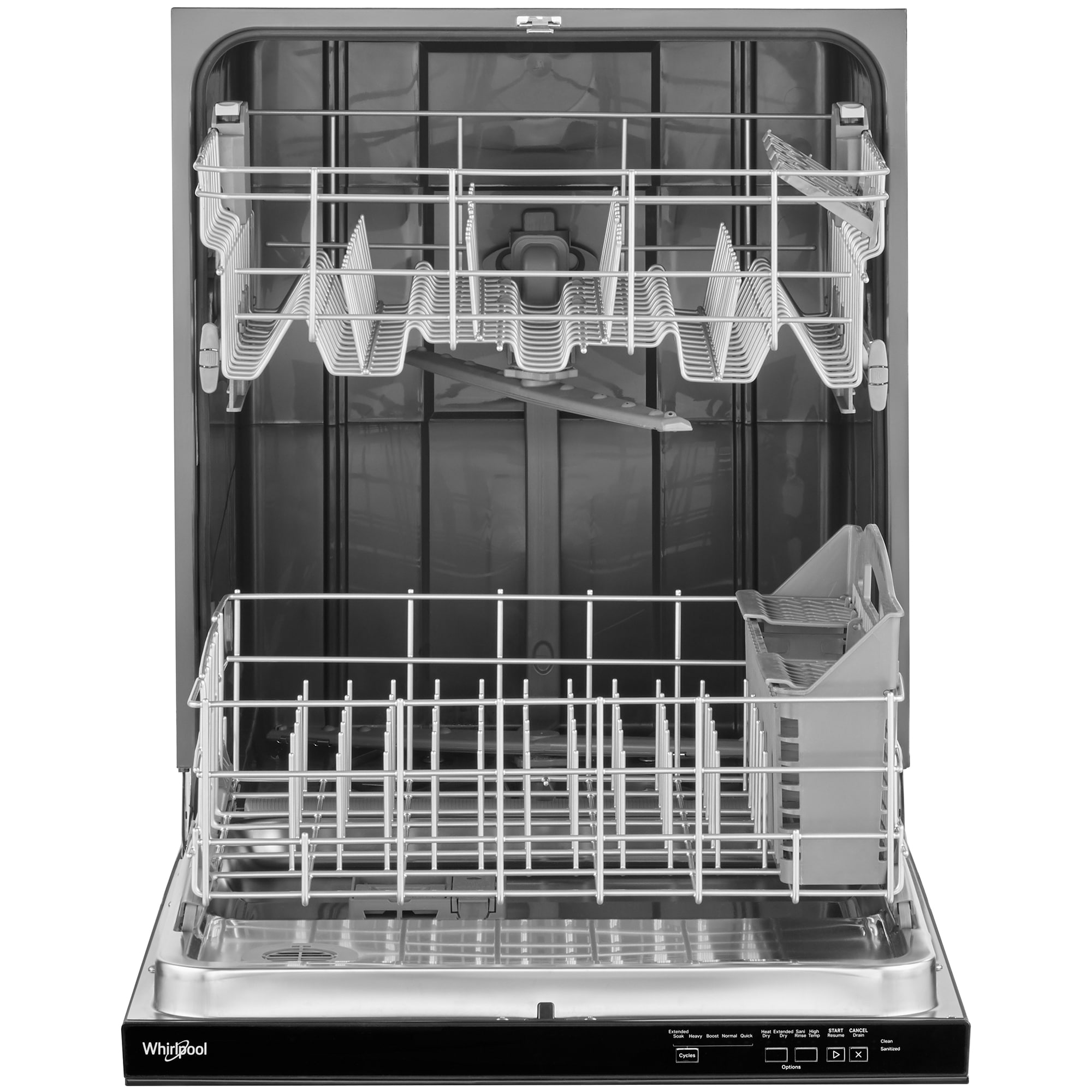 Whirlpool 24 in. Top Control Dishwasher with 55 dBa Sound Level & Pocket - Black, Black, hires