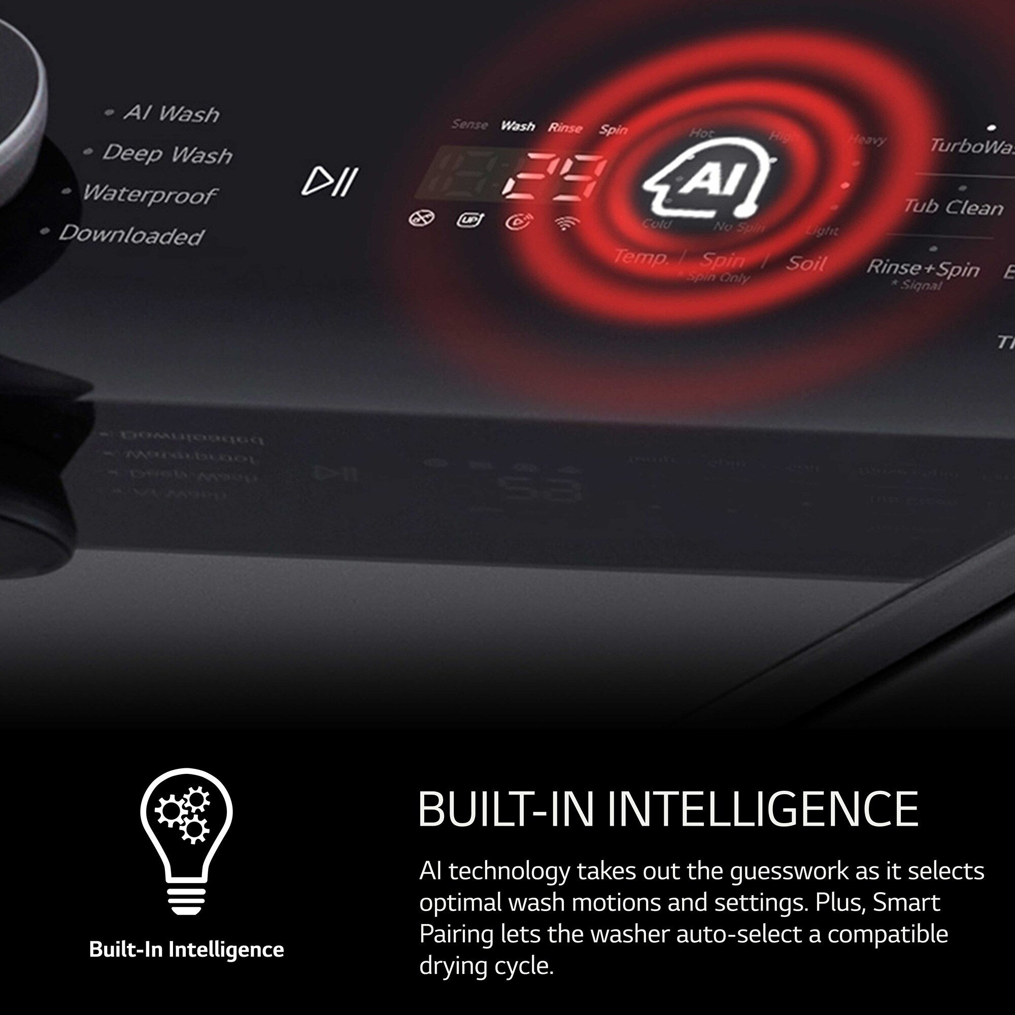 LG 27 in. 5.5 cu. ft. Smart Top Load Washer with EasyUnload, TurboWash3D Technology & AI Sensing - Alpine White, Alpine White, hires