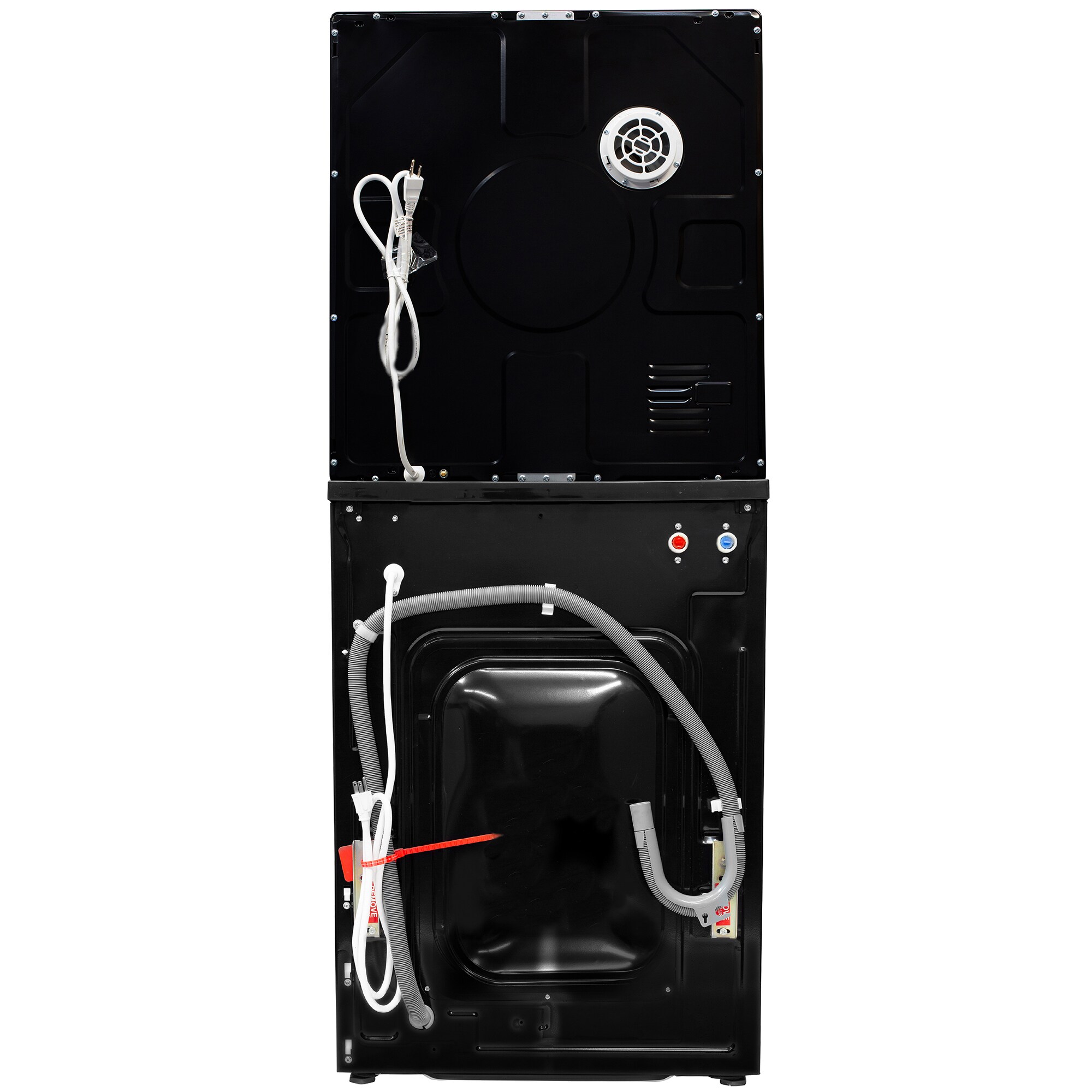 Equator 24 in. 1.6 cu. ft. Electric Front Load Laundry Center with Pet Cycle, Sanitize Cycle & Sensor Dry - Black, Black, hires