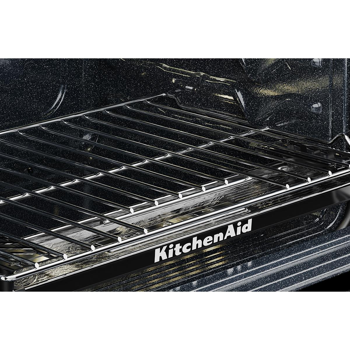 KitchenAid 30 in. 5.0 cu. ft. Smart Air-Fry True European Convection Steam Slide-In Gas Range with 5 Sealed Burners & Griddle - Fingerprint Resistant Stainless Steel, , hires