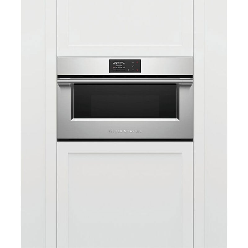 Fisher & Paykel Series 9 30 in. 1.3 cu. ft. Steam Electric Single Wall Oven with True European Convection - Stainless Steel, , hires
