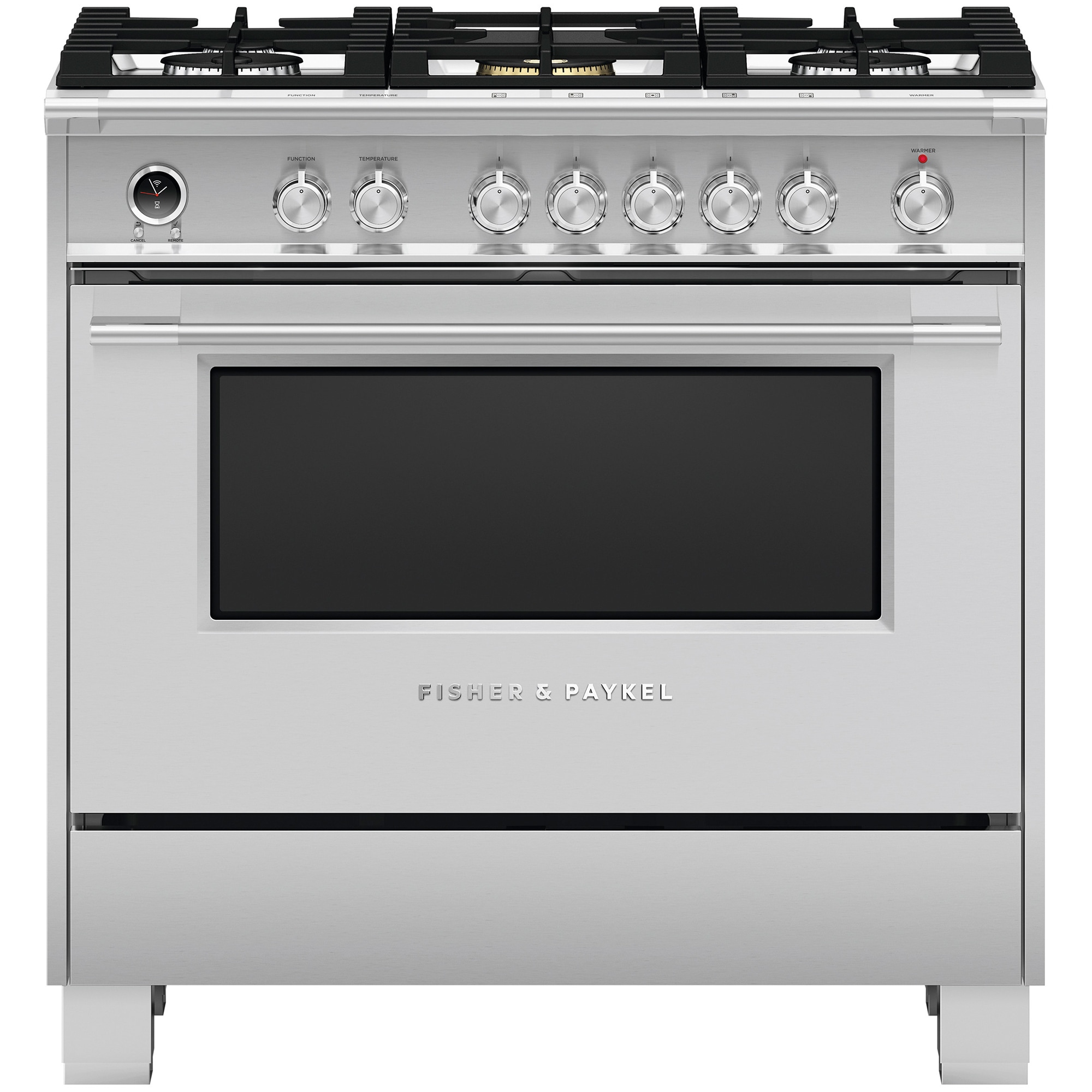 Fisher & Paykel Series 9 Classic 36 in. 4.9 cu. ft. True European Convection Dual Fuel Range with 5 Sealed Burners - Stainless Steel, , hires