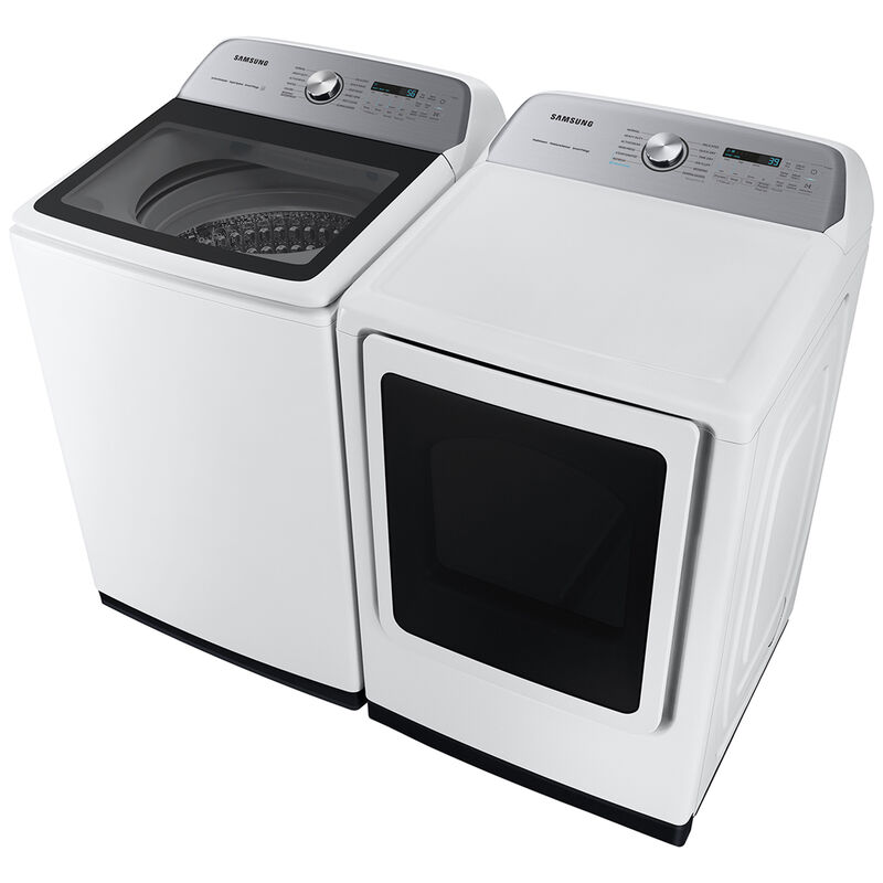 Samsung 27 in. 5.4 cu. ft. Smart Top Load Washer with ActiveWave Agitator and Super Speed Wash - White, White, hires