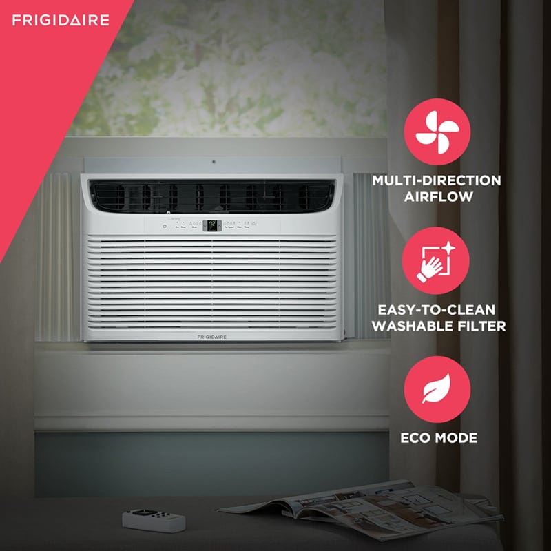 Frigidaire 28,000 BTU 230V Window/Wall Air Conditioner with 3 Fan Speeds, Sleep Mode & Remote Control - White, , hires