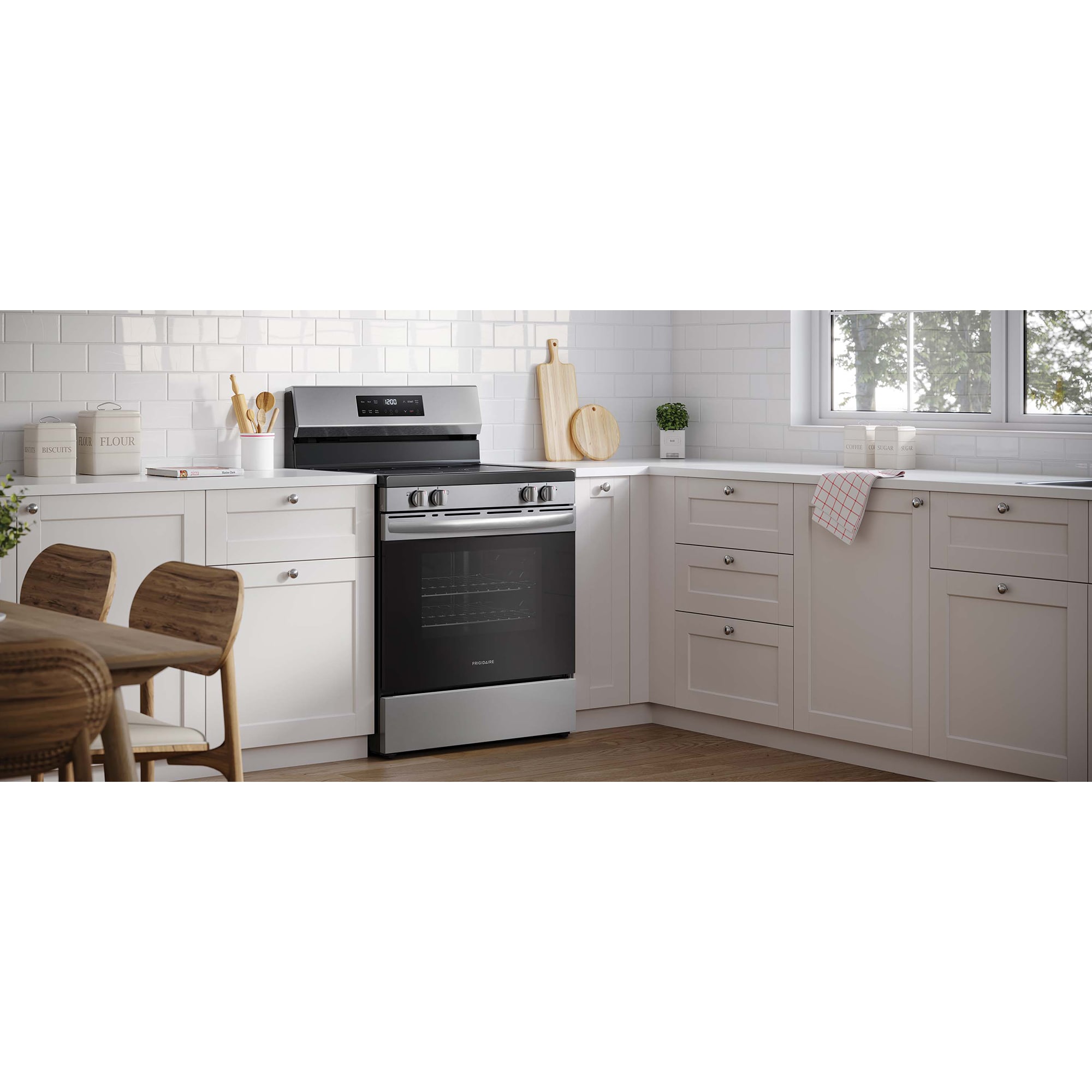 Frigidaire 30 in. 5.3 cu. ft. Electric Range with Smoothtop Burners - Stainless Steel, , hires
