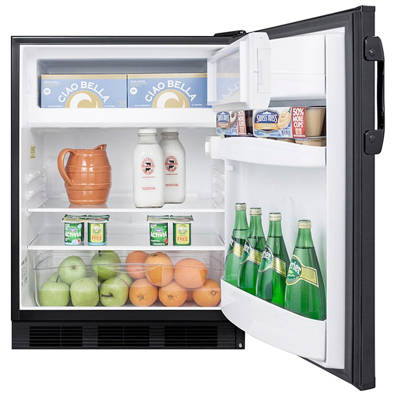 Summit AccuCold 24 in. 5.1 cu. ft. Undercounter Refrigerator - Black, , hires