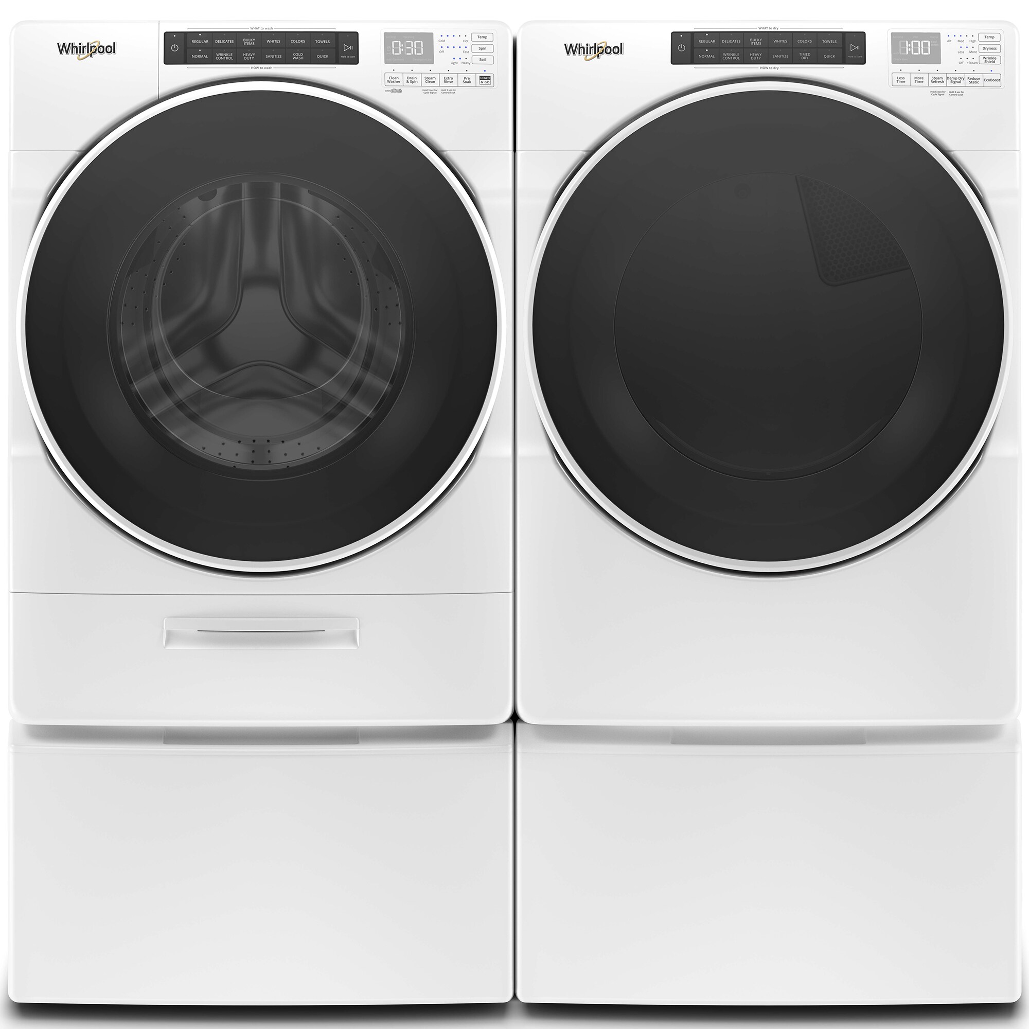 Whirlpool 27 in. 7.4 cu. ft. Stackable Gas Dryer with Sensor Dry, Sanitize & Steam Cycle - White, , hires