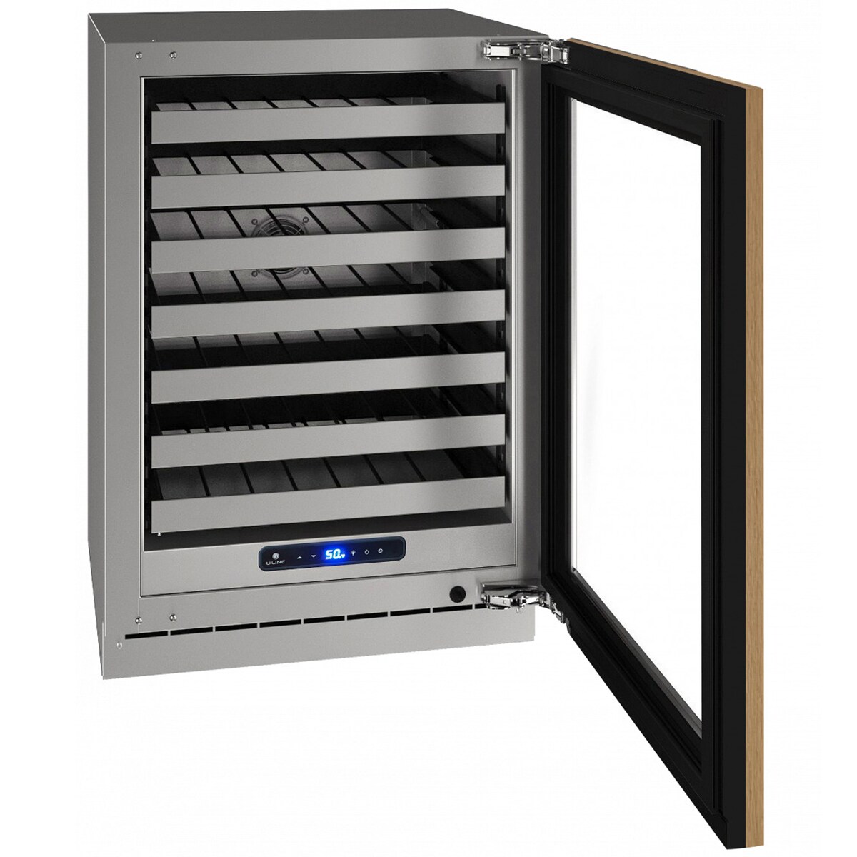 U-Line 5 Class 24 in. Undercounter Wine Cooler with Wire Racks, Single Temperature Zone & 49 Bottle Capacity - Custom Panel Ready, , hires