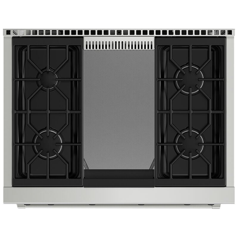 Wolf 36 in. 5.5 cu. ft. Standard Convection Gas Range with 4 Sealed Burners & Griddle - Stainless Steel, , hires