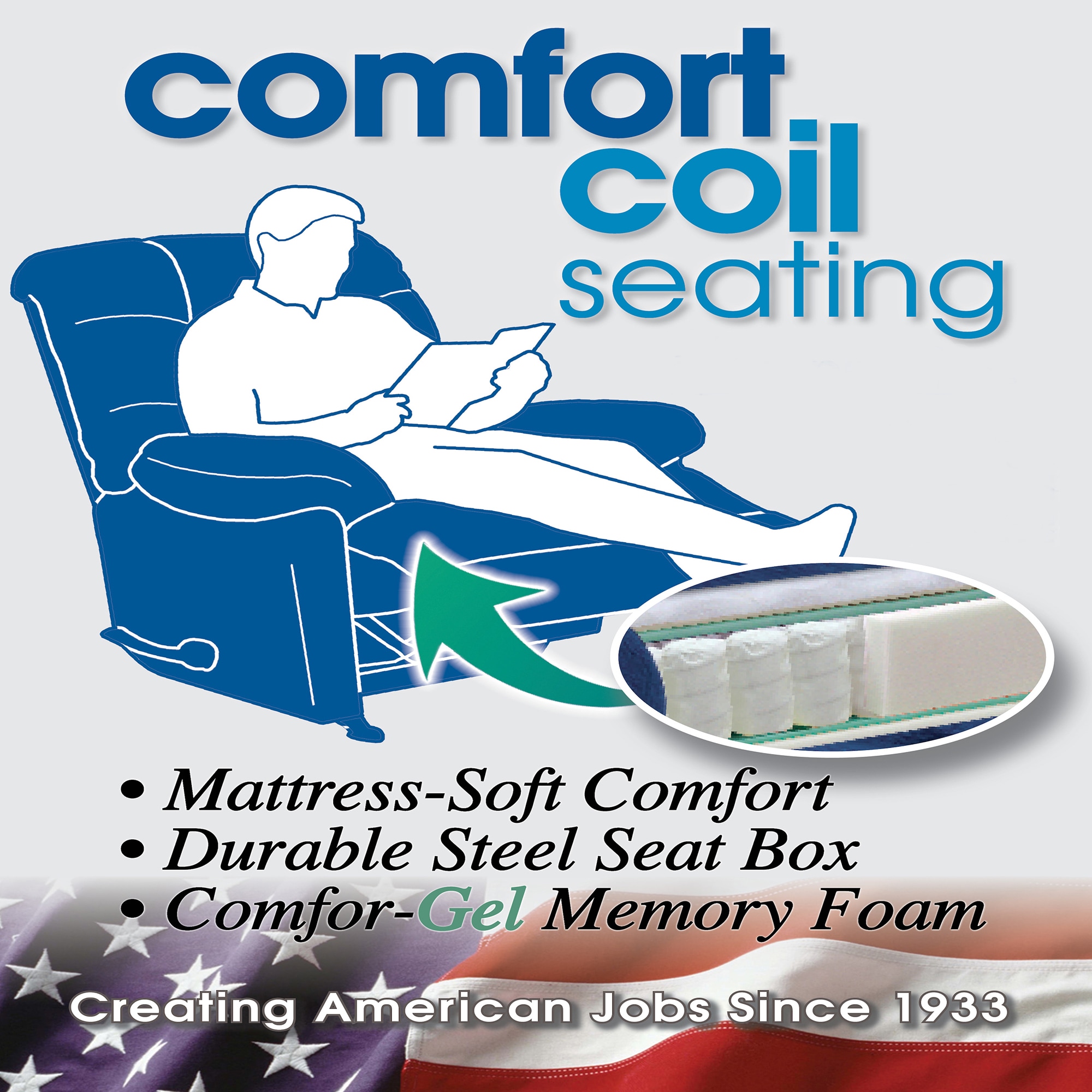 Catnapper Thornton Power Lay Flat Recliner with Power Headrest - Steel, Steel, hires