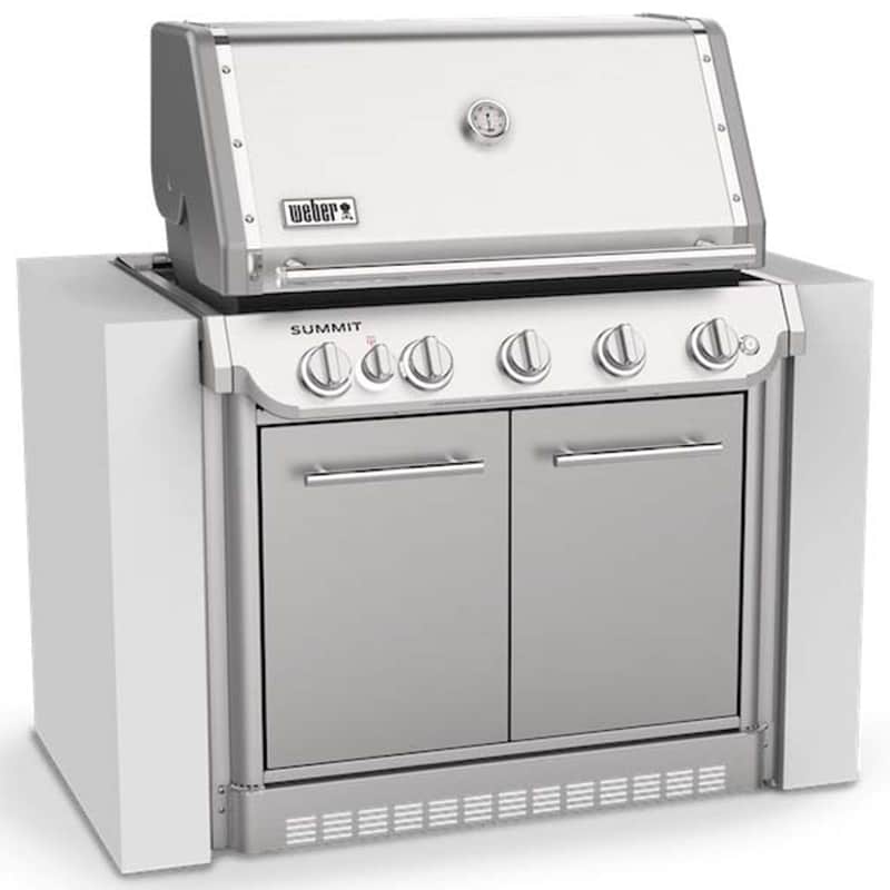 Weber Summit SB38 S Series 5-Burner Built-In Liquid Propane Gas Grill with Rotisserie & Smoker Box - Stainless Steel, , hires