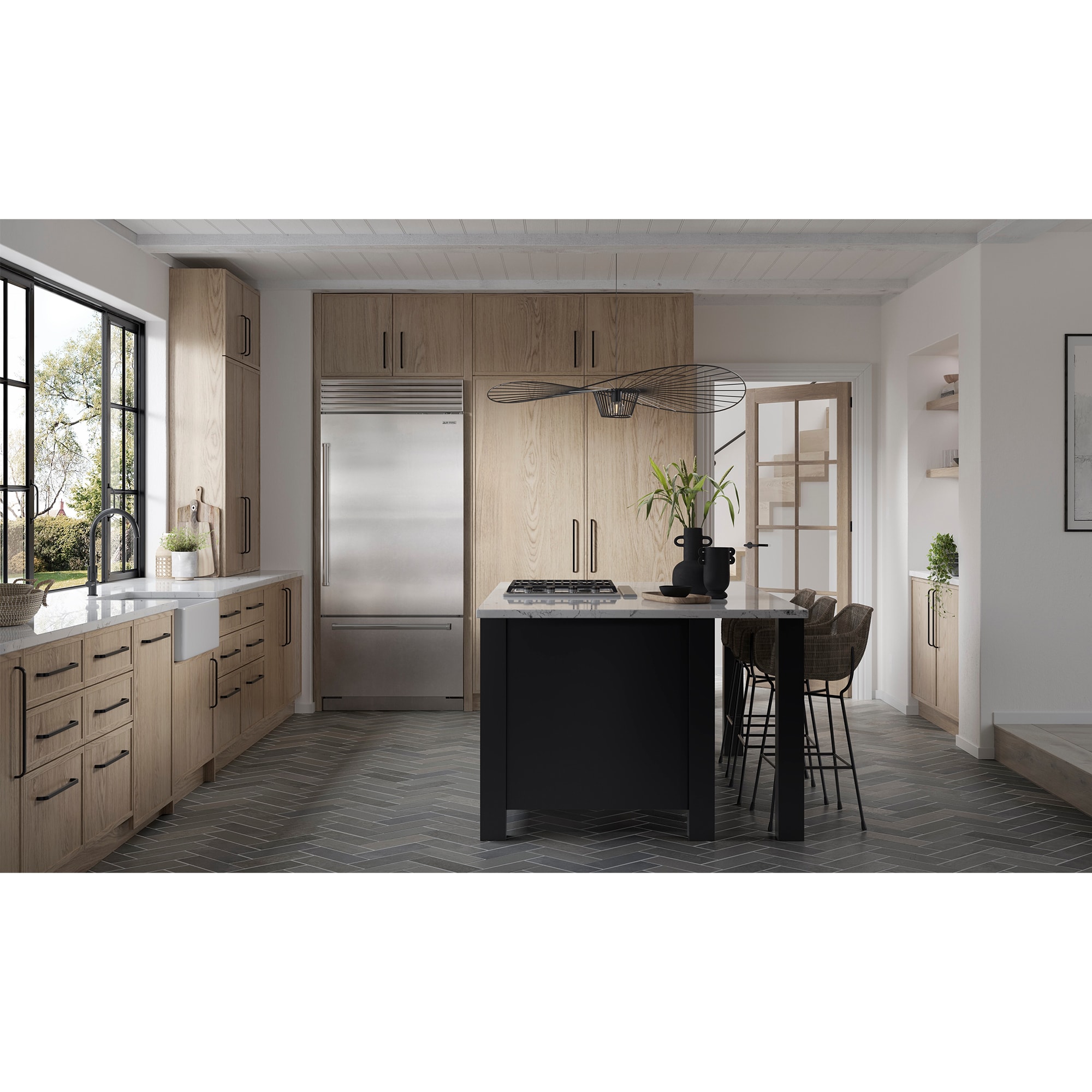 Sub-Zero Classic Series 36 in. Built-In 20.7 cu. ft. Smart Bottom Freezer Refrigerator with Tubular Handles & Internal Water Dispenser - Stainless Steel, , hires