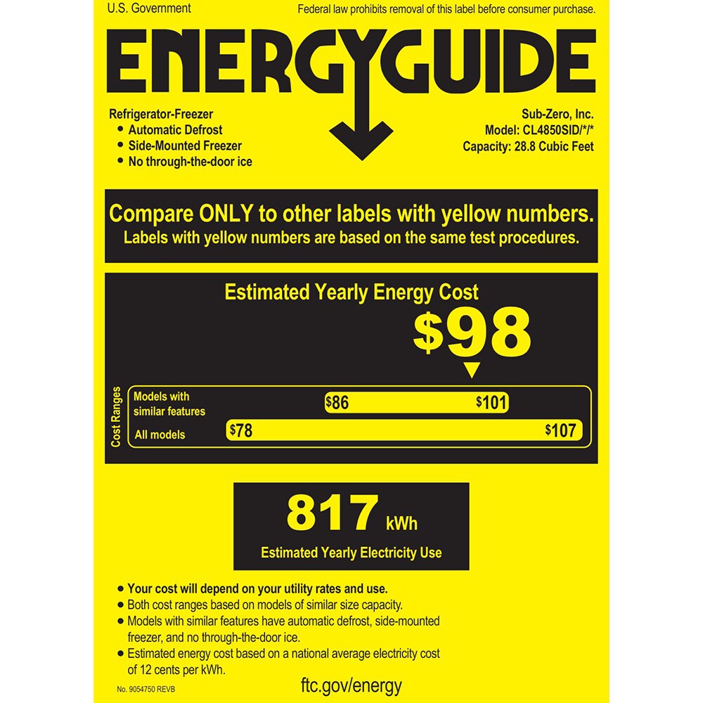 Sub-Zero Classic 48 in. 28.8 cu. ft. Built-In Smart Counter Depth Side-by-Side Refrigerator with Internal Ice & Water Dispenser - Custom Panel Ready, , hires
