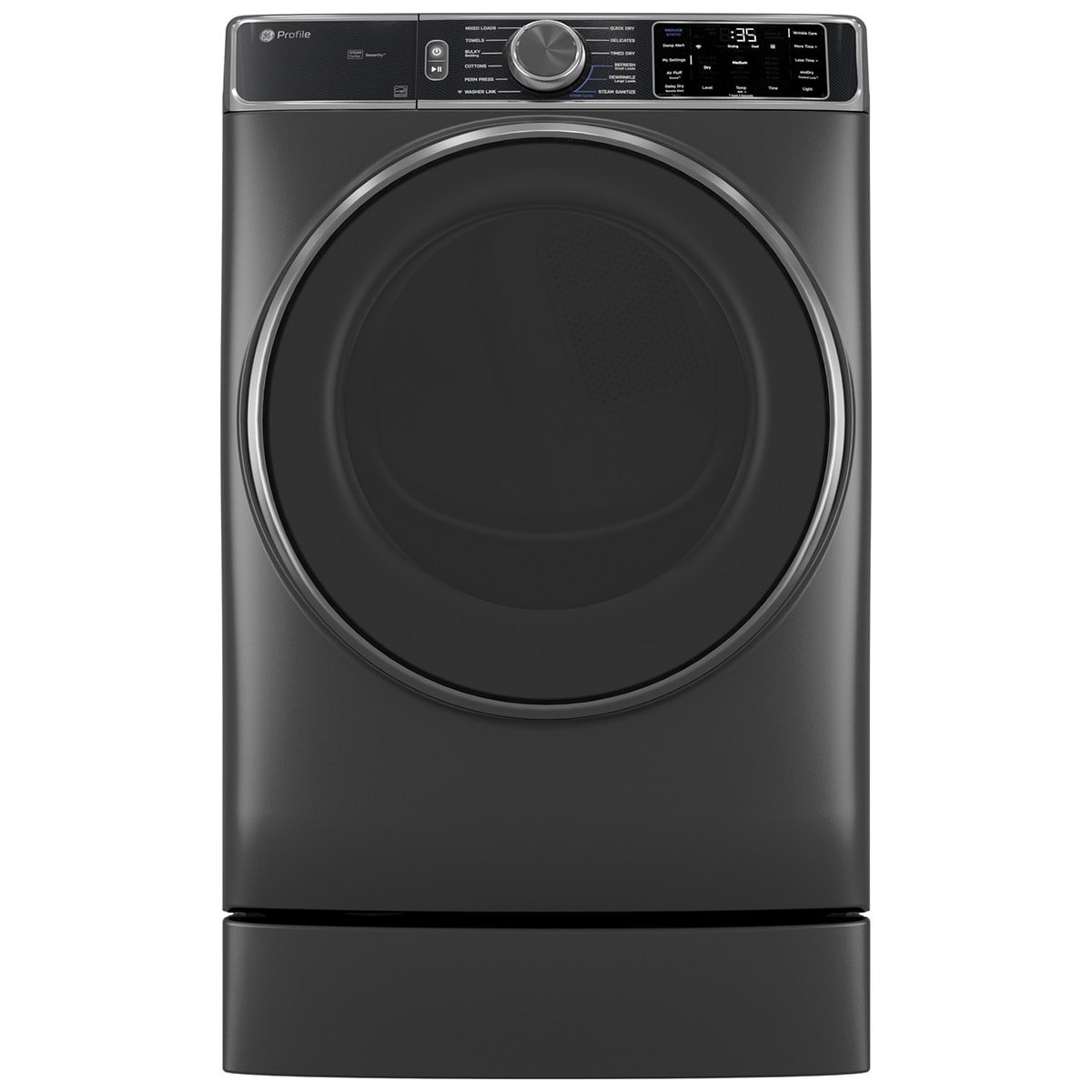 GE 28 in. 7.8 cu. ft. Smart Stackable Electric Dryer with Sensor Dry, Sanitize & Steam Cycle - Carbon Graphite, , hires