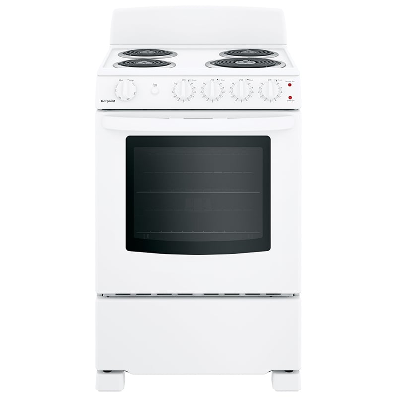 Hotpoint 24 in. 2.9 cu. ft. Electric Range with Coil Burners - White, , hires
