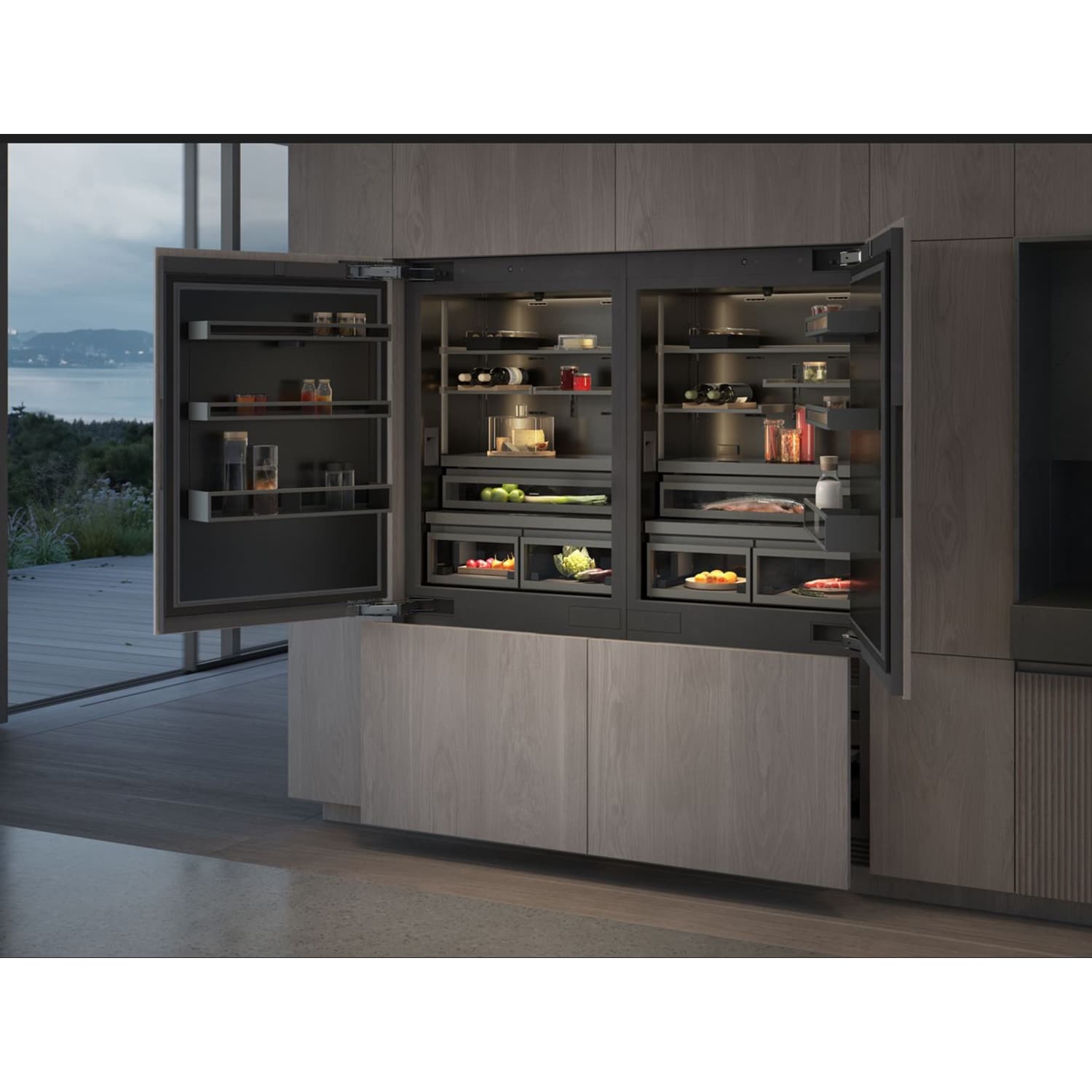 Gaggenau Vario 400 Series 36 in. 20.2 cu. ft. Built-In Smart Counter Depth Bottom Freezer Refrigerator with Internal Water Dispenser - Custom Panel Ready, , hires