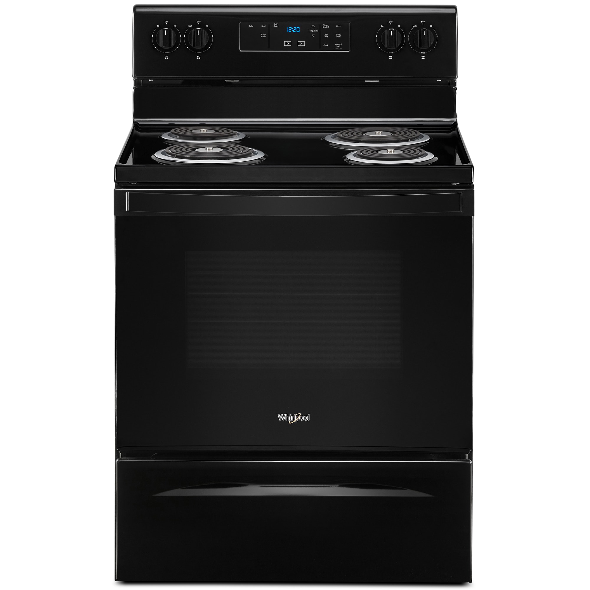 Whirlpool 30 in. 4.8 cu. ft. Electric Range with Coil Burners - Black, , hires