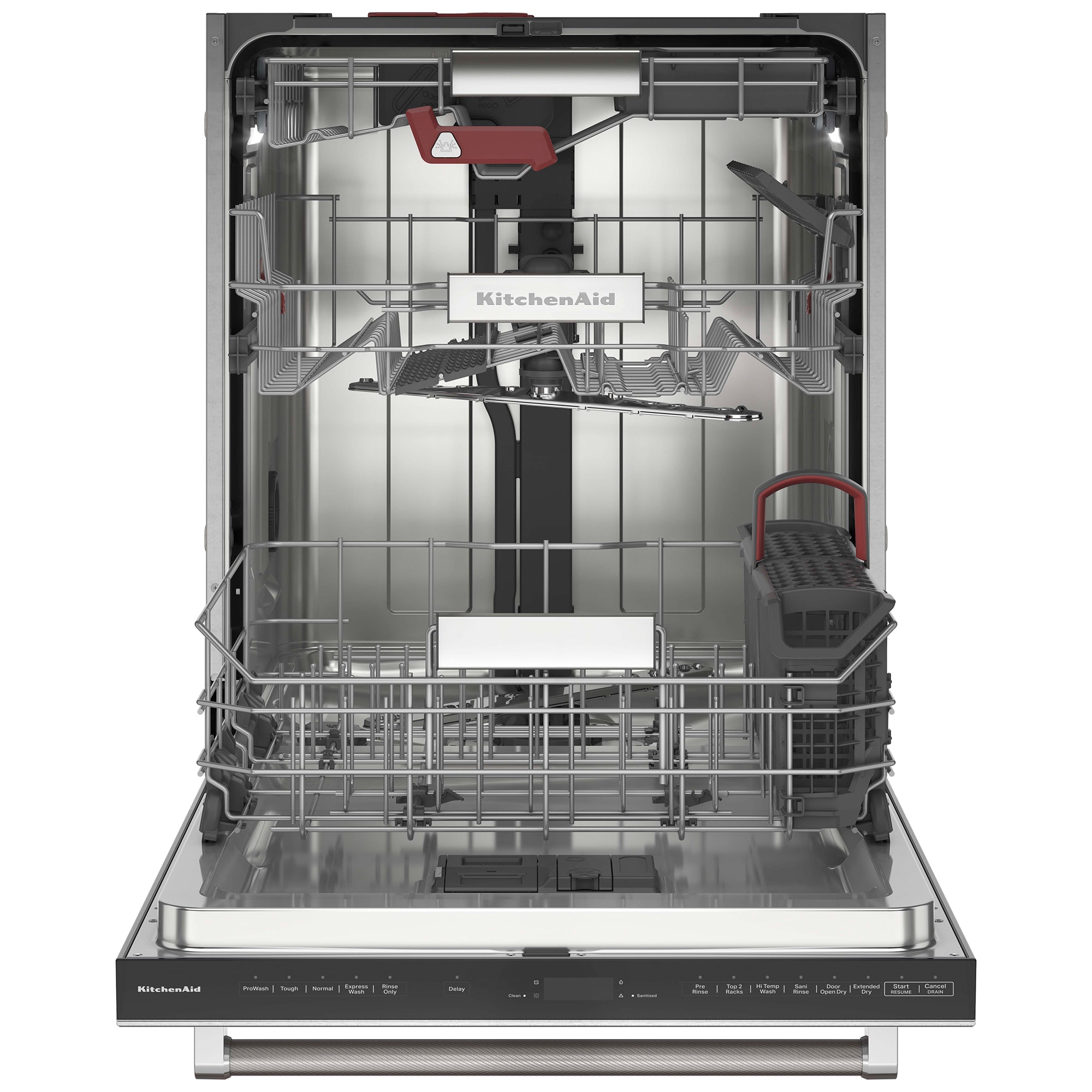 KitchenAid 24 in. Top Control Flush-Mount Dishwasher with 39 dBa Sound Level & 3rd-Rack - Stainless Steel with PrintShield Finish, Stainless Steel with PrintShield Finish, hires