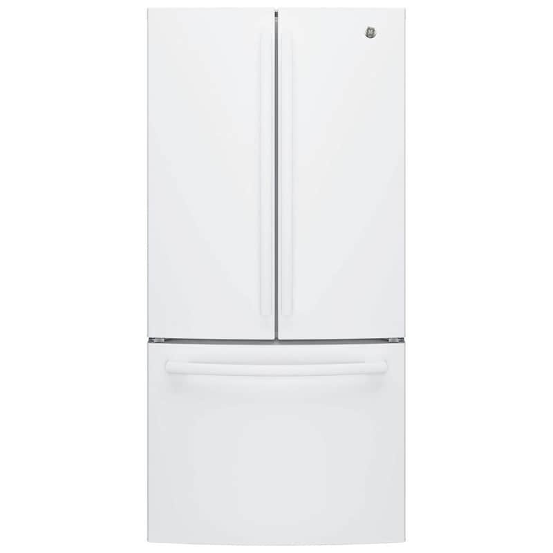 GE 33 in. 18.6 cu. ft. Counter Depth French Door Refrigerator with Internal Water Dispenser - White, White, hires