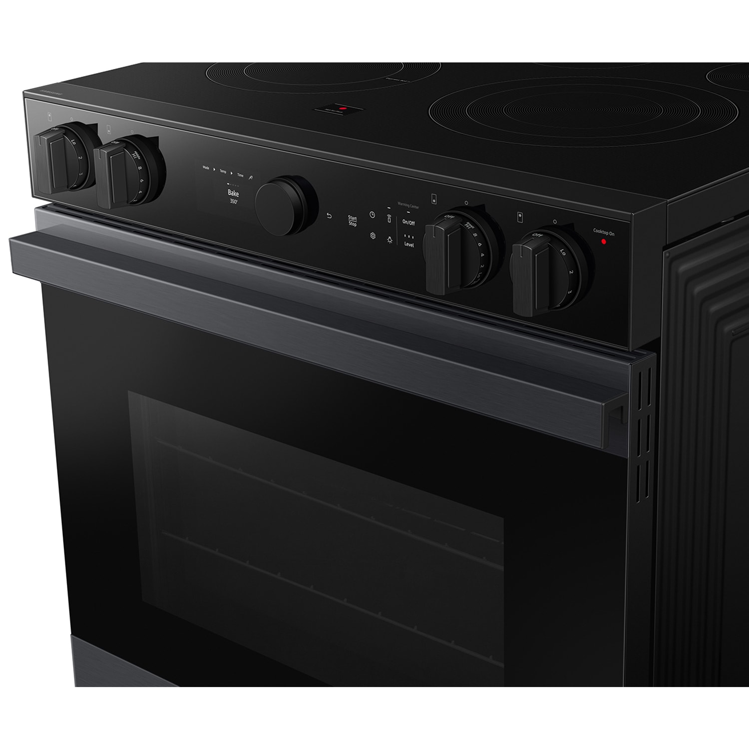 Samsung Bespoke 30 in. 6.3 cu. ft. Smart Air Fry True European Convection Slide-In Electric Range with Smoothtop Burners - Matte Black Steel, , hires