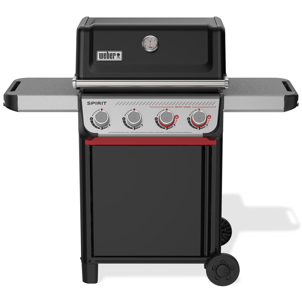 Weber Spirit E-425 4-Burner LP Gas Grill with Snap Jet Ignition System & Sear Burner - Black, , hires