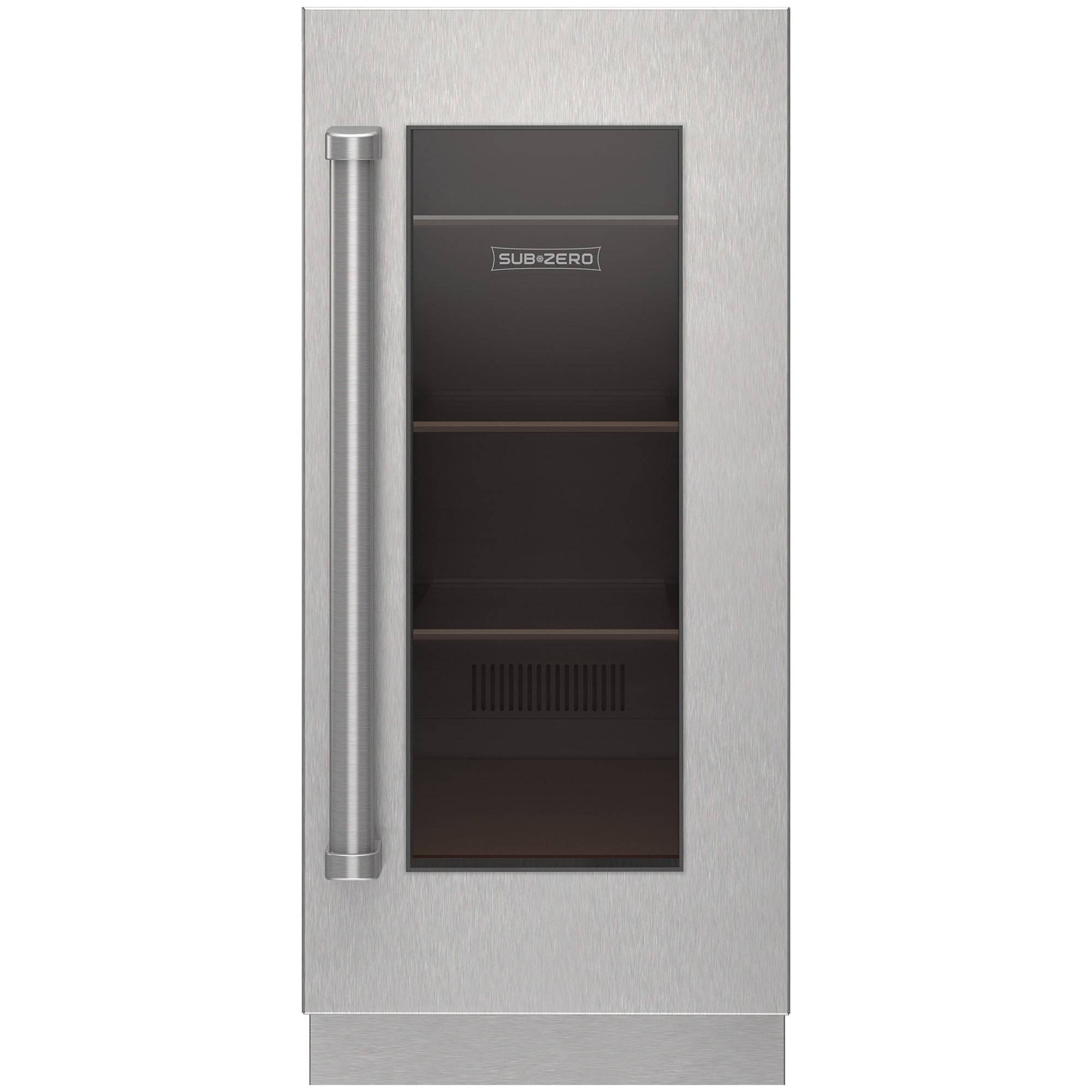 Sub-Zero Designer Series Undercounter 15 in. Right Hinge Stainless Steel Glass Door Panel with Pro Handle, , hires