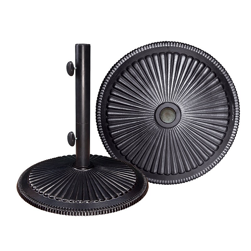 SimplyShade Coral Cast Iron Market Umbrella Base-Black, , hires