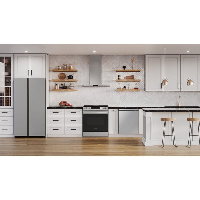 Samsung Bespoke 36 in. 22.6 cu. ft. Smart Counter Depth Side-by-Side Refrigerator with Internal Water Dispenser - Stainless Steel, Stainless Steel, hires