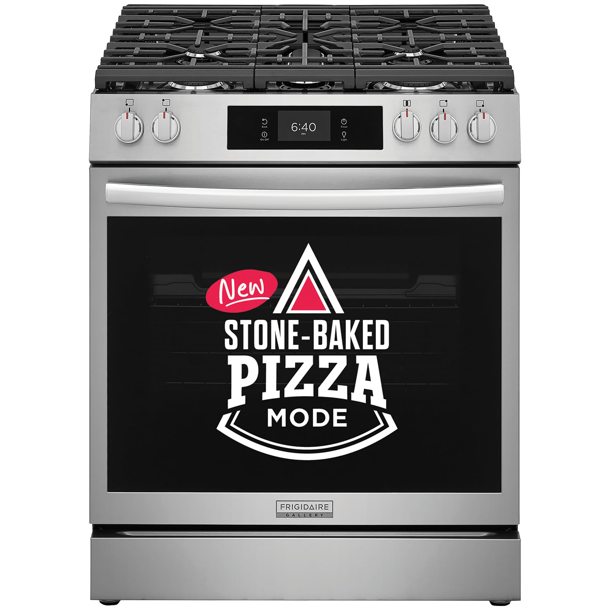 Frigidaire Gallery 30 in. 6.0 cu. ft. Air-Fry True European Convection Steam Oven Gas Range with Stone-Baked Pizza, 5 Sealed Burners & Griddle - Stainless Steel, , hires