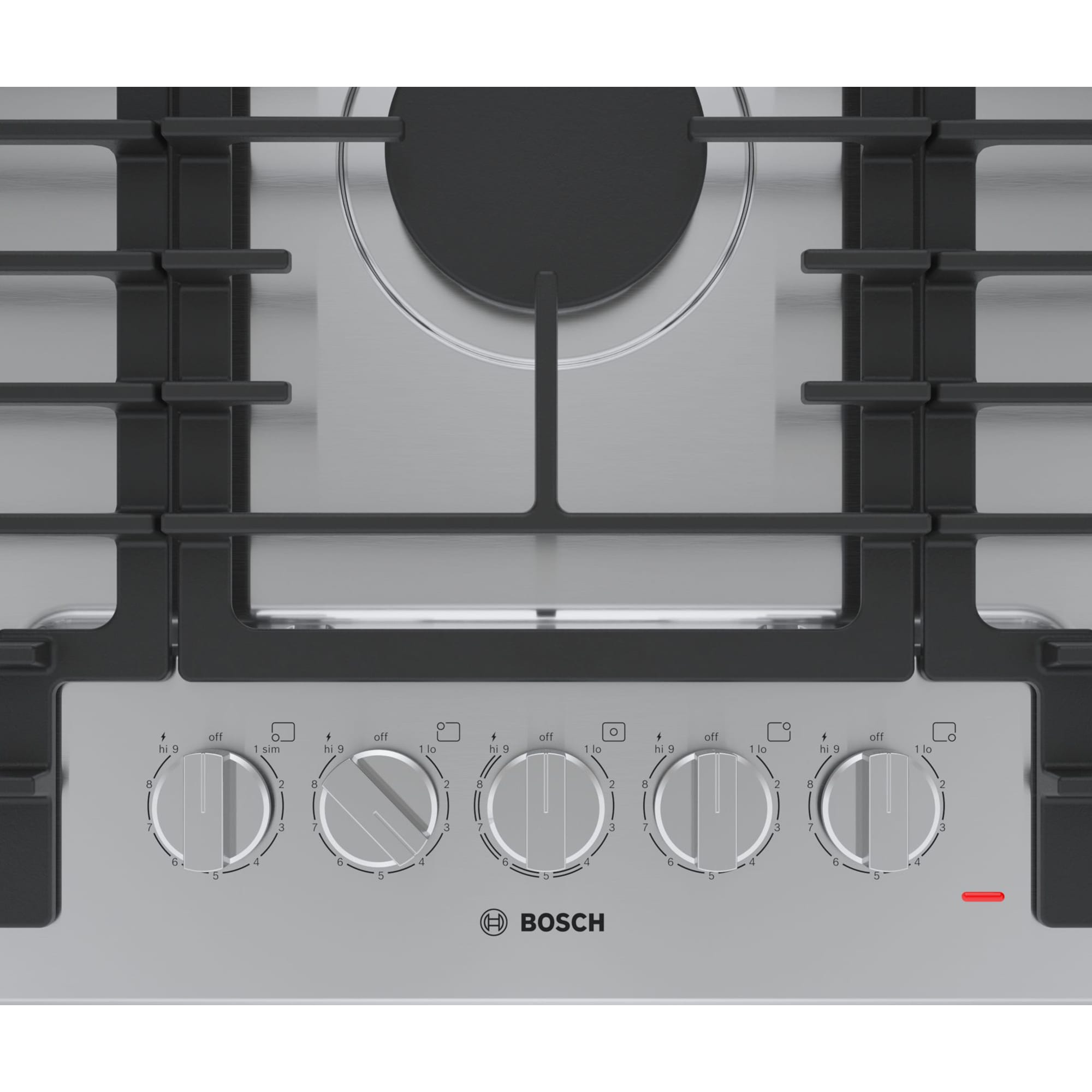 Bosch 500 Series 36 in. 5-Burner Natural Gas Cooktop with Simmer Burner & Power Burner - Stainless Steel, , hires