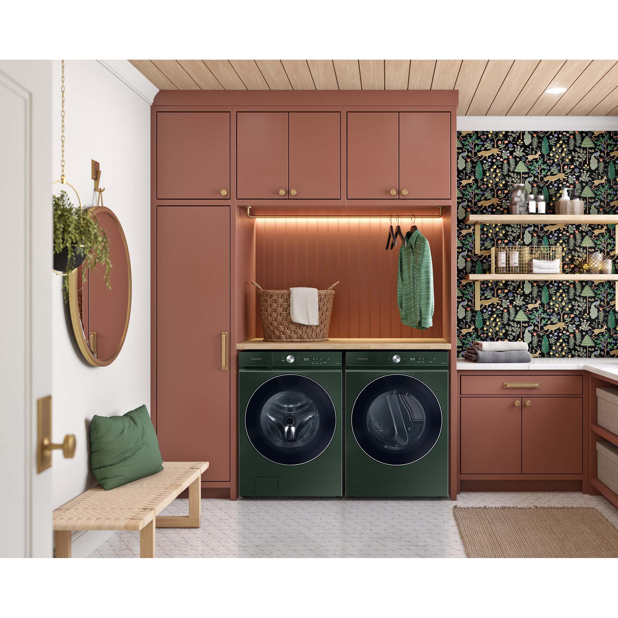 Samsung Bespoke 27 in. 5.3 cu. ft. Smart Stackable Front Load Washer with AI OptiWash, Auto