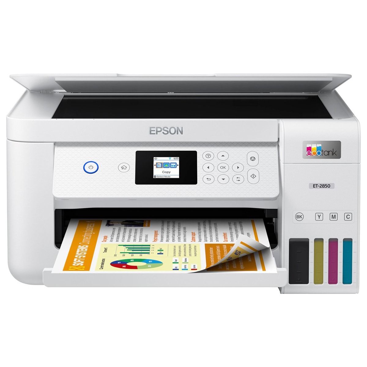 Epson - EcoTank ET-2850 All-in-One Supertank Inkjet Printer - White, , hires
