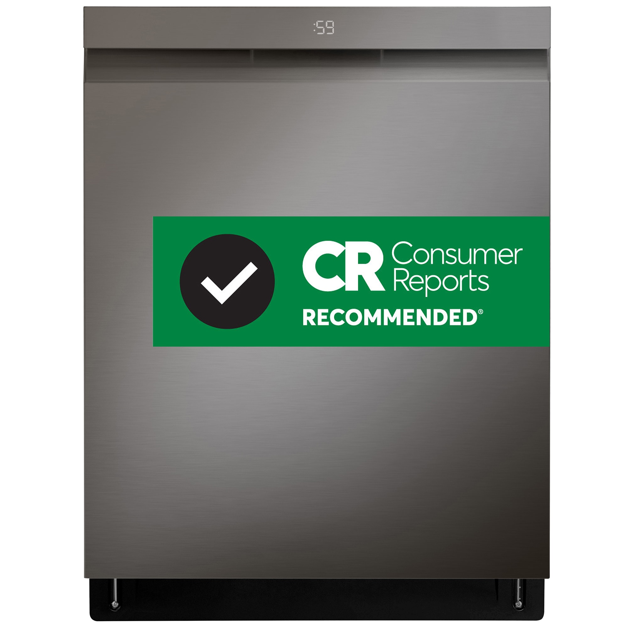 LG 24 in. Top Control Smart Dishwasher with 46 dBa Sound Level, 3rd-Rack, Dynamic Heat Dry & Pocket - PrintProof Black Stainless Steel, PrintProof Black Stainless Steel, hires