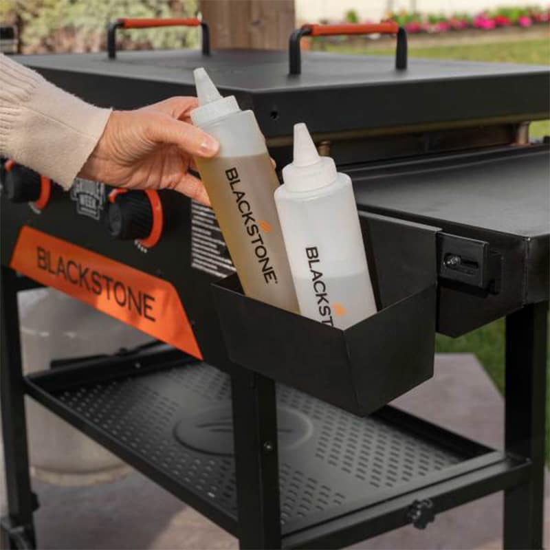 Blackstone Omnivore Limited Edition 28 in. 2-Burner Liquid Propane Gas Flat Top Griddle with Side Tables and 524 sq. in. Cooking Surface - Black, , hires