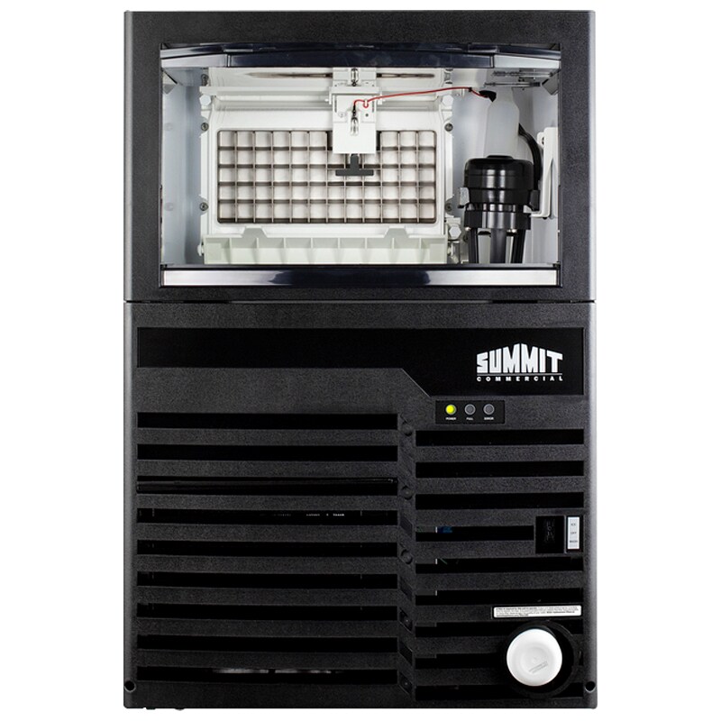 Summit 21 in. Built-In Undercounter Commercial-Use Ice Maker with 27 lb. Ice Storage, Auto-Defrost & Digital Control - Black, , hires