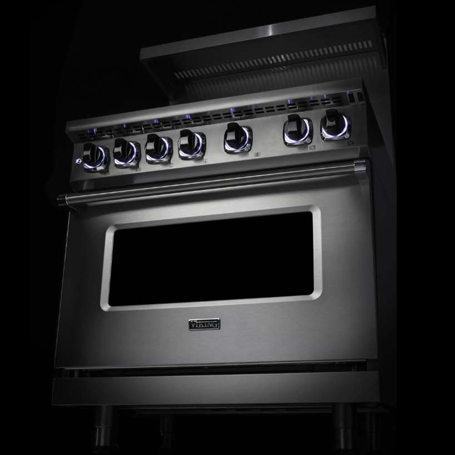 Viking 7 Series 36 in. 5.6 cu. ft. True European Convection Dual Fuel Range with 4 Sealed Burners & Griddle - Stainless Steel, , hires