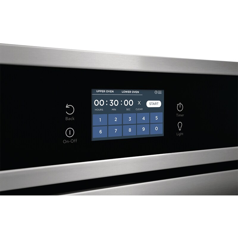 Frigidaire 30 in. 10.6 cu. ft. Top Control Electric Double Wall Oven with Standard Convection - Stainless Steel, Stainless Steel, hires