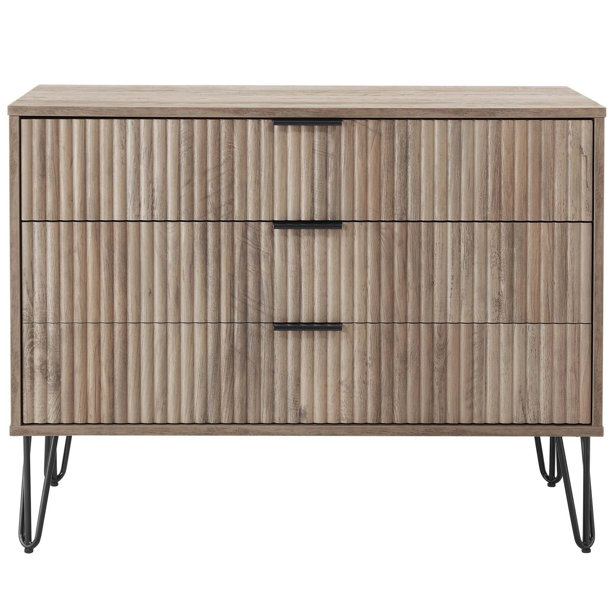 Manhattan Comfort DUMBO Modern 3-Drawer Dresser - Gray, Gray, hires