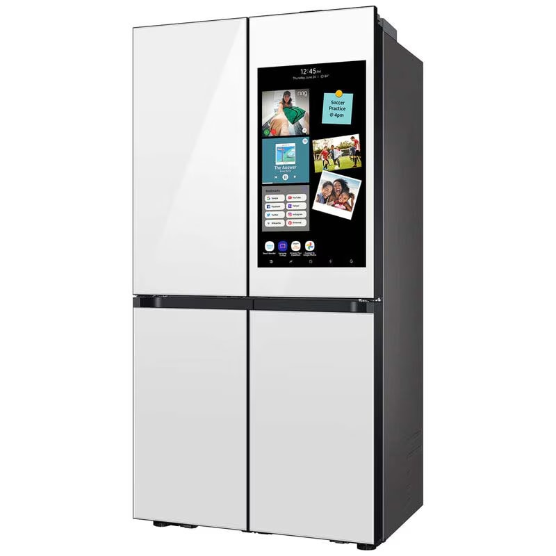 Samsung Bespoke 36 in. 22.5 cu. ft. Smart Counter Depth 4-Door French Door Refrigerator with Internal Water Dispenser - White Glass, White Glass, hires