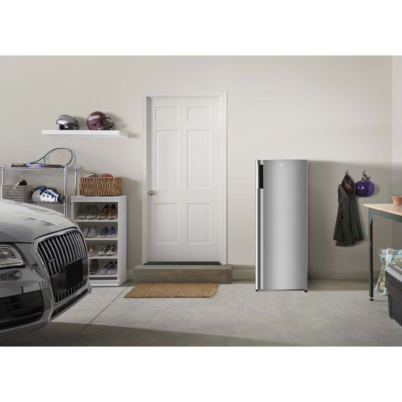 LG 21 in. 5.8 cu. ft. Compact Upright Freezer - Platinum Silver, , hires