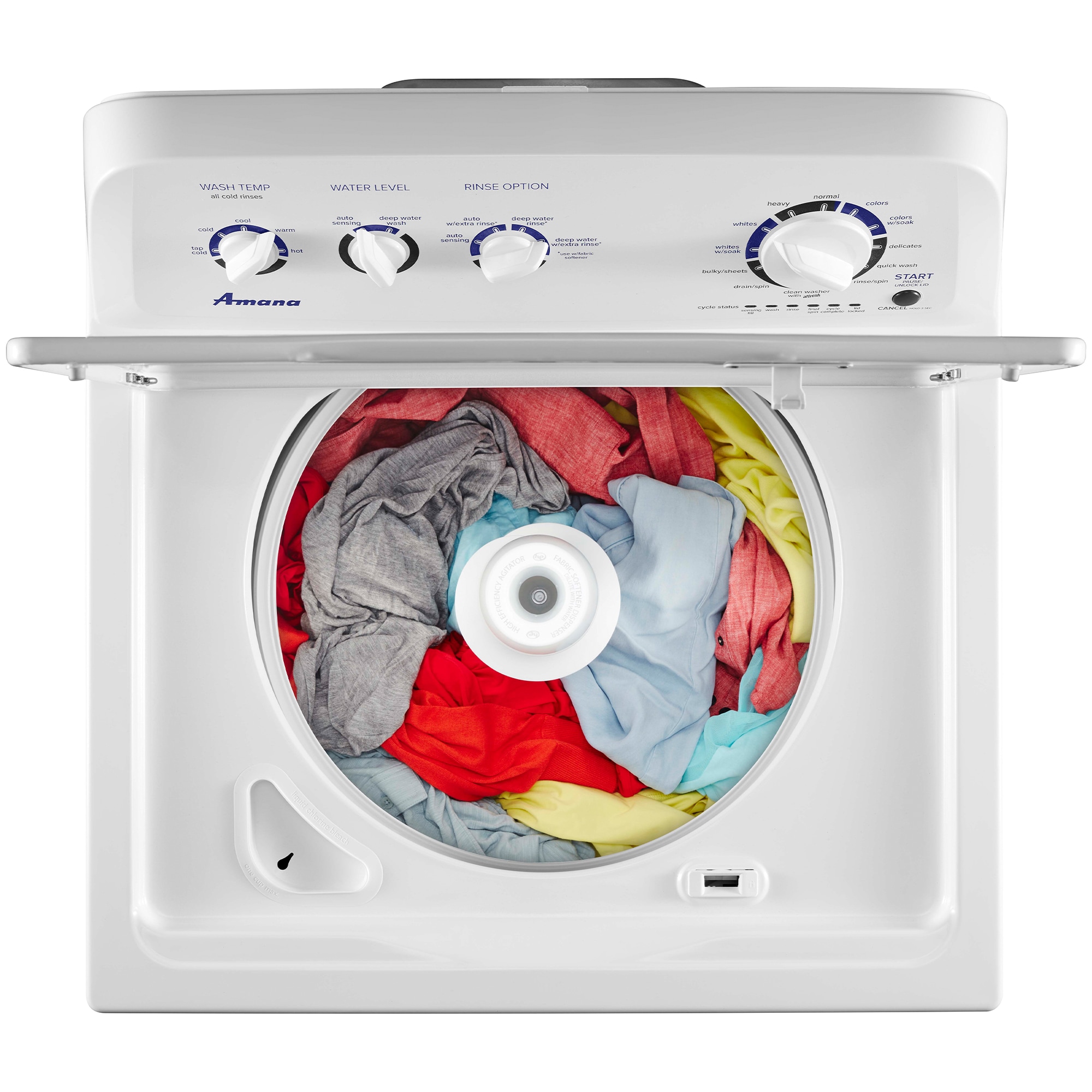 Amana 28 in. 3.8 cu. ft. Top Load Washer with High-Efficiency Agitator - White, , hires
