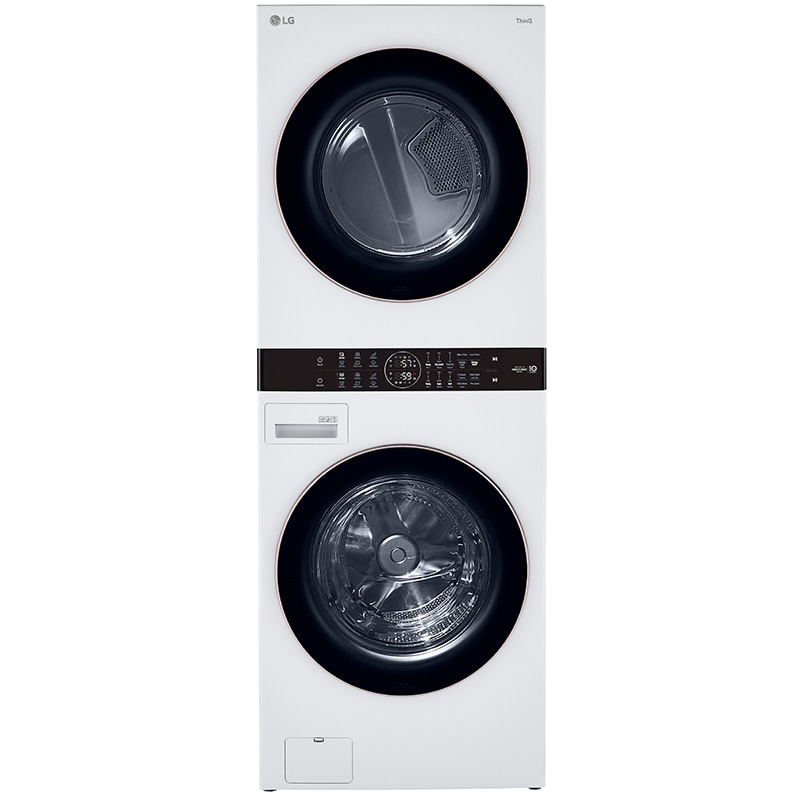 LG 27 in. WashTower with 4.5 cu. ft. Washer with 6 Wash Programs & 7.4 cu. ft. Electric Dryer with 6 Dryer Programs, Sensor Dry & Wrinkle Care - White, White, hires