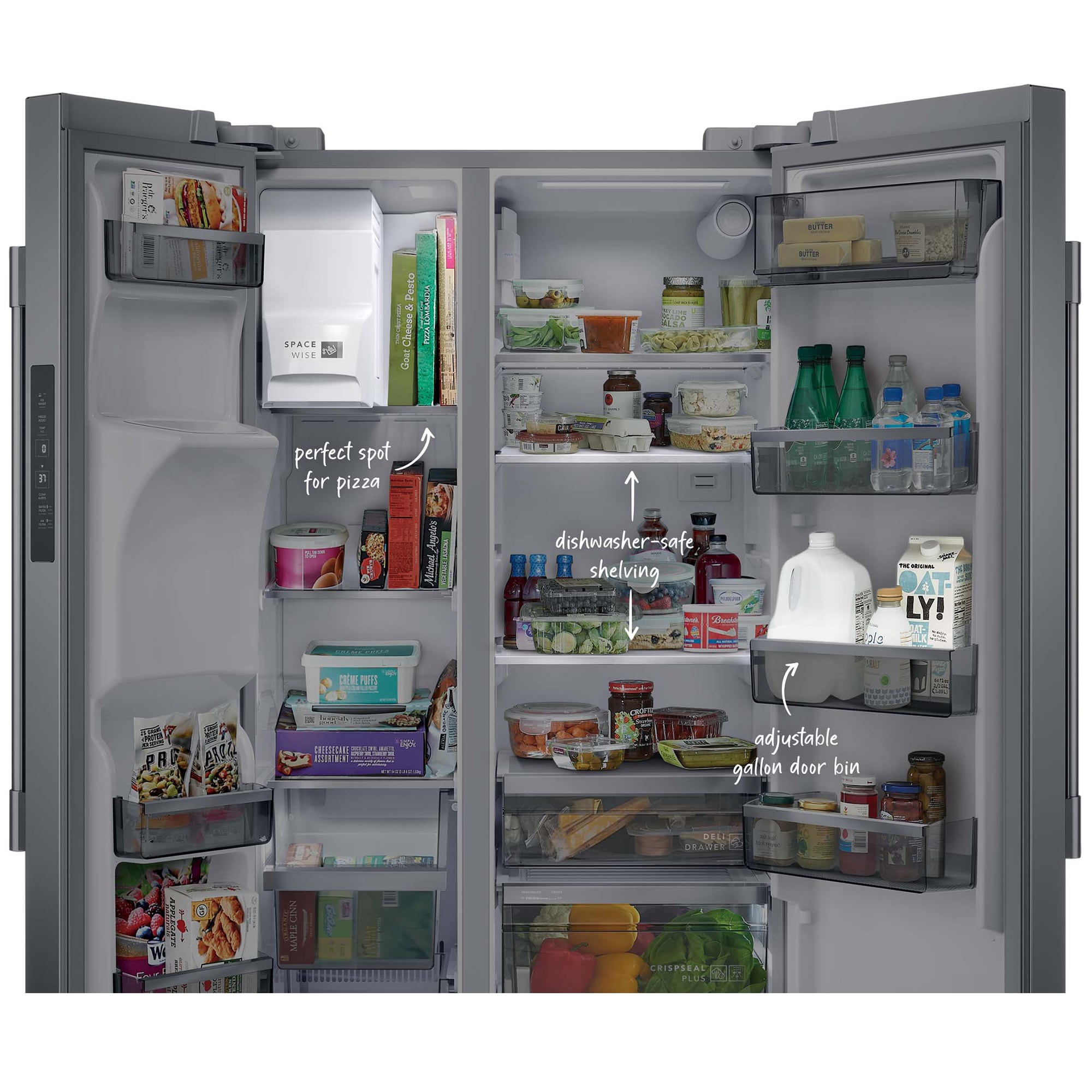 Frigidaire Professional 36 in. 22.3 cu. ft. Counter Depth Side by Side Refrigerator with Ice & Water Dispenser - Stainless Steel, , hires