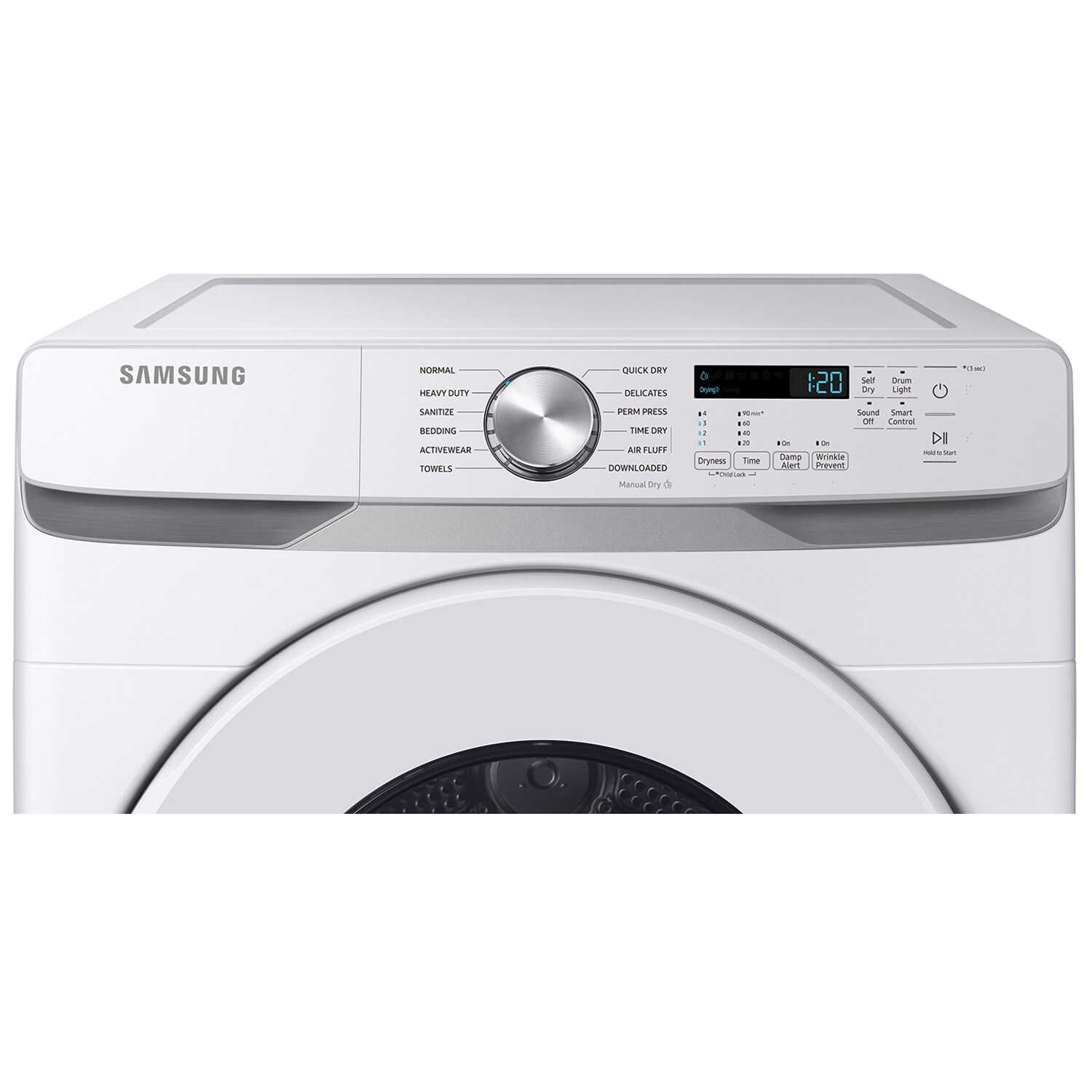 Samsung 27 in. 7.5 cu. ft. Smart Stackable Ventless Electric Dryer with Heat Pump, Sensor Dry & Sanitize Cycle - White, , hires