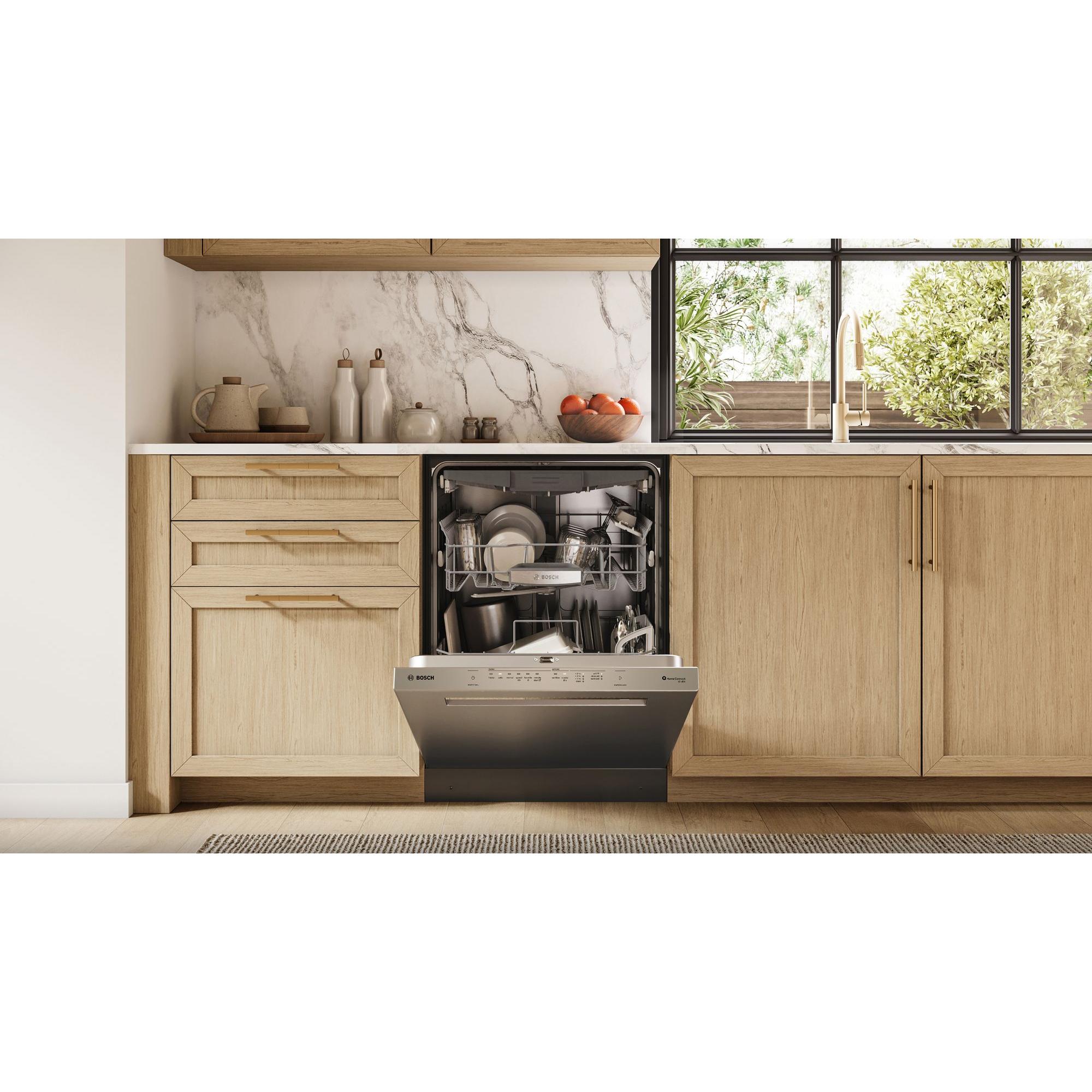 Bosch 800 Series 24 in. Top Control Smart Dishwasher with 42 dBA Sound Level, 3rd Rack, CrystalDry & Pocket Handle - Stainless Steel, , hires