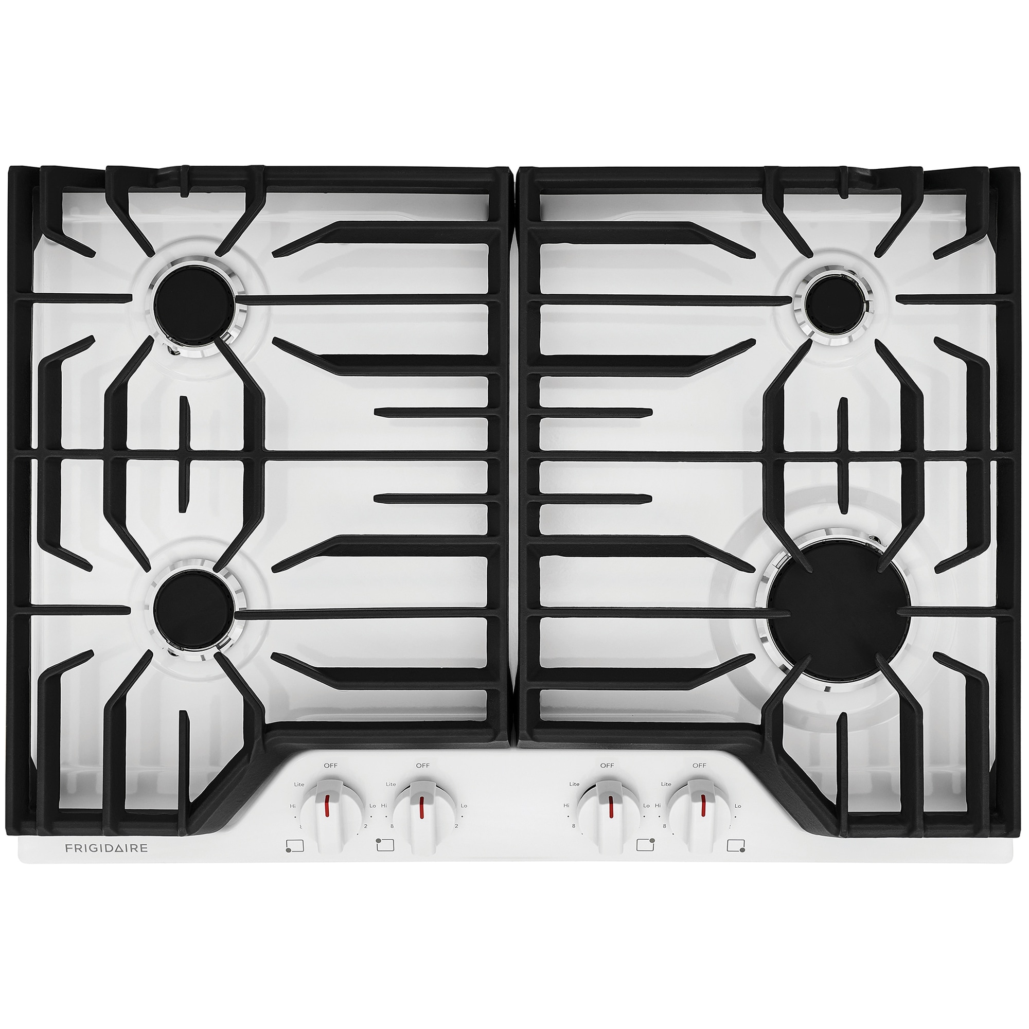 Frigidaire 30 in. 4-Burner Natural Gas Cooktop with Simmer Burner & Power Burner - White, White, hires