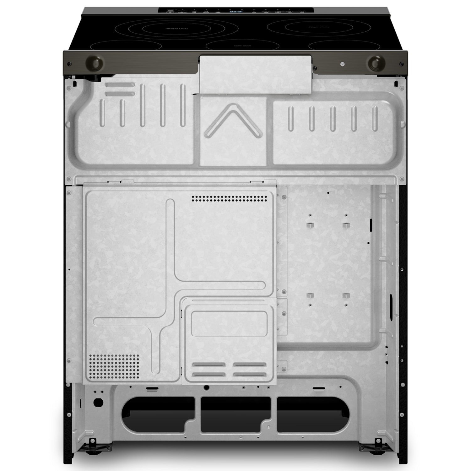 Whirlpool 30 in. 5.3 cu. ft. Smart Air Fry True European Convection Slide-In Electric Range with Radiant Burners - Black with Stainless Steel, Black with Stainless Steel, hires