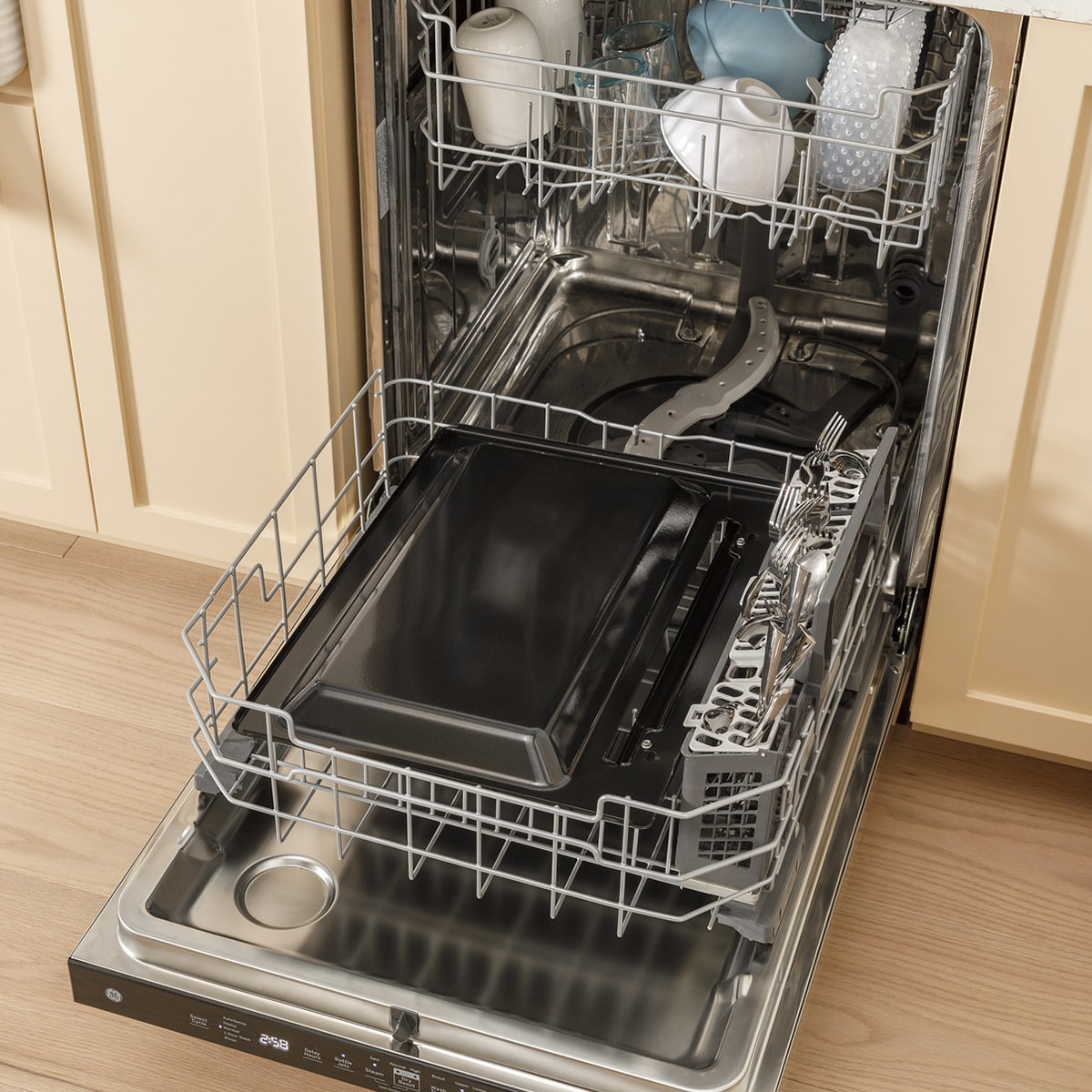 GE 30 in. 5.3 cu. ft. Smart Air Fry Standard Convection Slide-In Gas Range with 5 Sealed Burners & Griddle - Slate, , hires