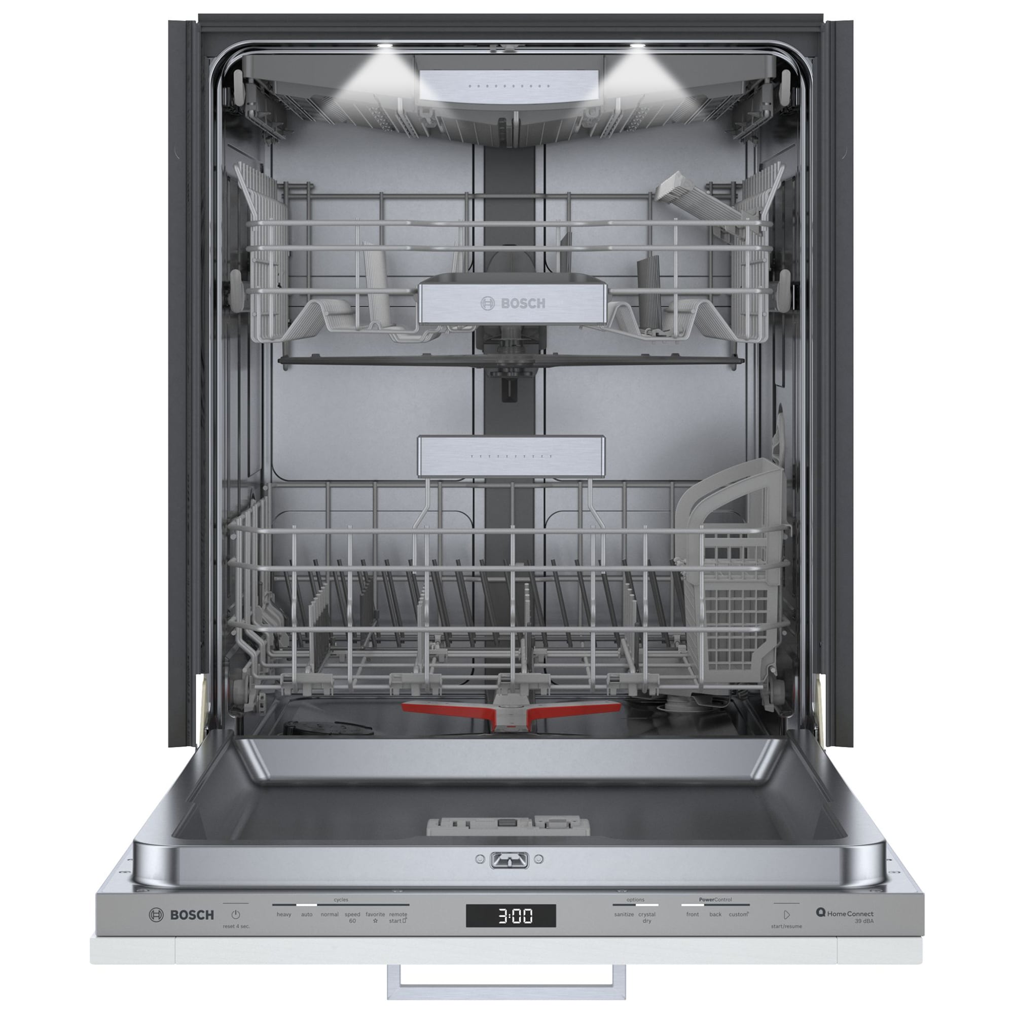 Bosch Benchmark 24 in. Top Control Smart Dishwasher with 39 dBa Sound Level, 3rd-Rack & CrystalDry - Custom Panel Ready, Custom Panel Required, hires